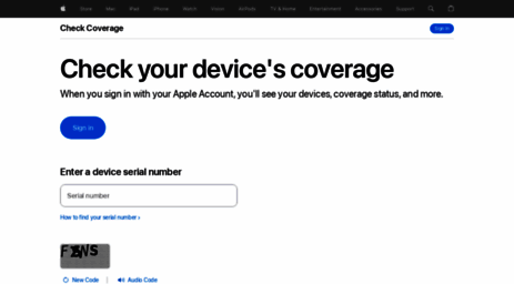 Visit Checkcoverage.apple.com - Check Your Service and Support Coverage