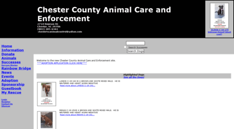 chesterscanimalcontrol.rescuegroups.org