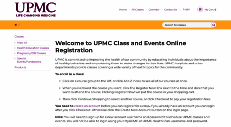 classesandevents.upmc.com