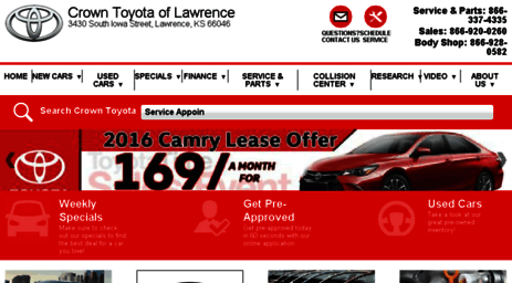 crowntoyotaoflawrence.calls.net