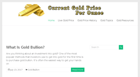 currentgoldpriceperounce.com