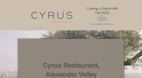 cyrusrestaurant.com