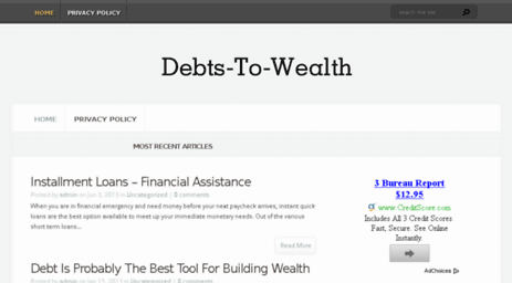 debts-to-wealth.com