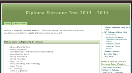 diplomaentrancetest.in