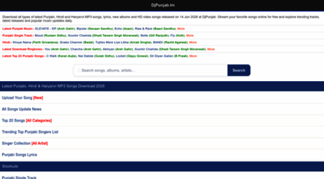 Visit Djpunjab.pro - DjPunjab Latest Punjabi MP3 Songs Download 2026 ...