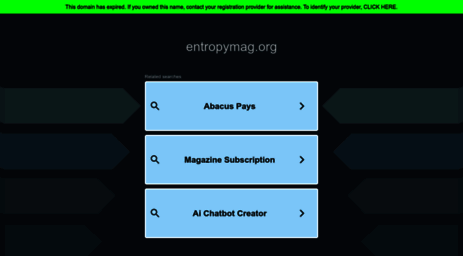 entropymag.org