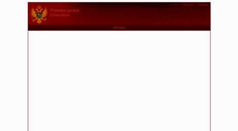 Visit Eprijava.tax.gov.me - Poreska uprava Crne Gore - Taxis portal.