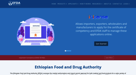 Visit Eris.efda.gov.et - ERIS - Electronic Regulatory Information System.