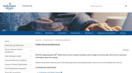 Visit Eservices.gov.nl.ca Online Services (eServices) - Service NL.