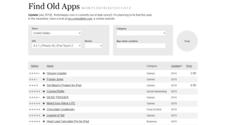 Visit Findoldapps Com Find Old Apps For Ios 4 2 1 5 1 1 3 1 3