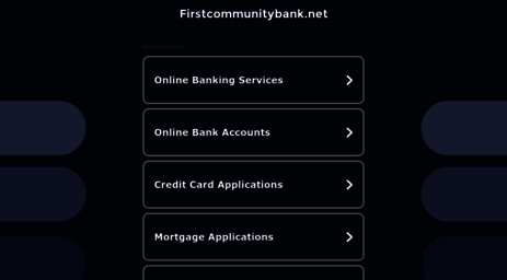 firstcommunitybank.net