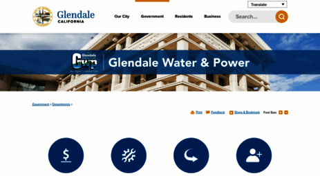 glendalewaterandpower.com