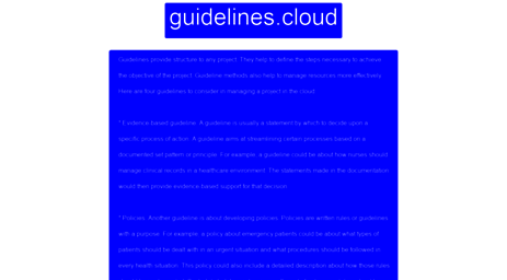 guidelines.cloud