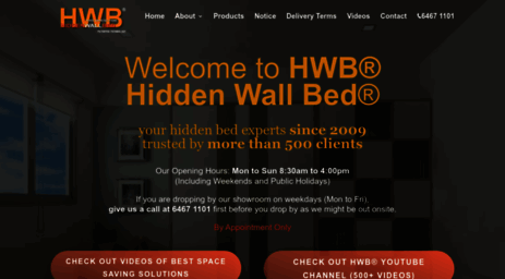 hiddenwallbed.com.sg