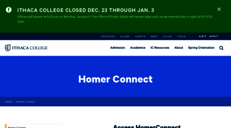 homerconnect.ithaca.edu