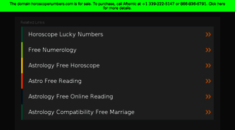 horoscopenumbers.com