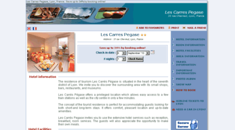 hotel-les-carres-pegase-lyon.com