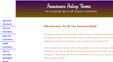 insurancepolicyterms.com