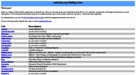 lists.kde.org