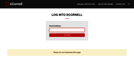Visit Lms.ecornell.com - ECornell | Log in.