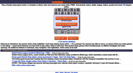 Play Chess on GAMEKNOT!!! 