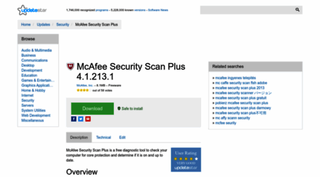mcafee-security-scan-plus.updatestar.com