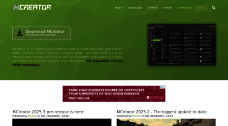 Visit Mcreator.net - MCreator - The Best Minecraft Mod Maker Ever.