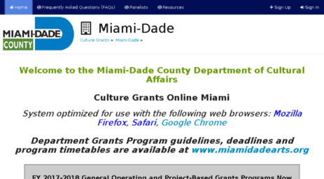 miamidadearts.culturegrants.org