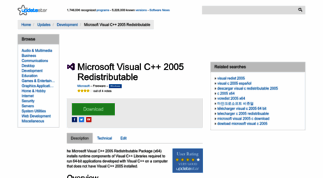 microsoft-visual-c-2005-redistributable.updatestar.com