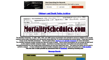 mortalityschedules.com