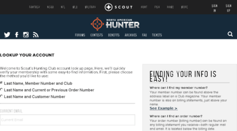 myaccount.huntingclub.com