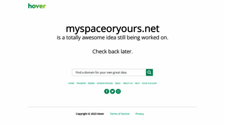 myspaceoryours.net