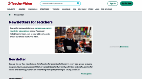 newsletters.teachervision.com