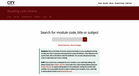 readinglists.city.ac.uk