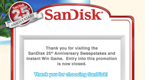 sandisk25th.com