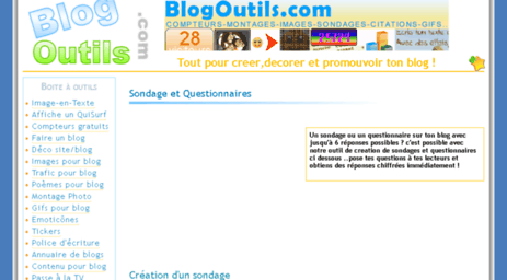 sondage-pour-blog.blogoutils.com