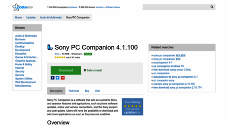 sony-pc-companion.updatestar.com