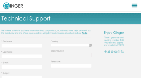 support.gingersoftware.com