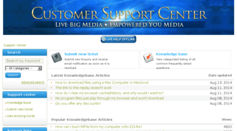 support.livebigmedia.com