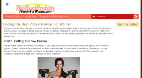 thebestproteinpowderforwomen.com