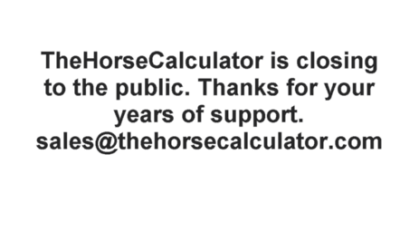 thehorsecalculator.com