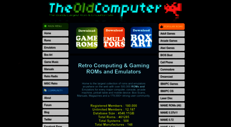 Visit Theoldcomputer.com - The Old Computer is home to old computer and  console games,Roms,Emulators,Manual....