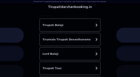 tirupatidarshanbooking.in