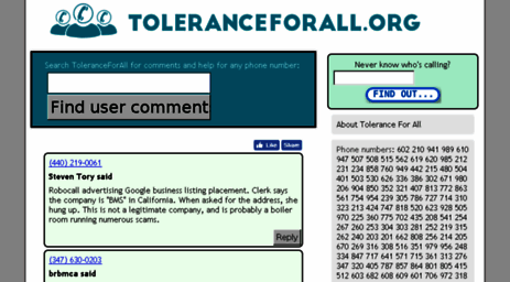 toleranceforall.org
