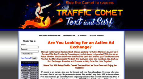 trafficcomettextads.com