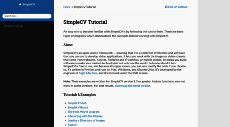 tutorial.simplecv.org