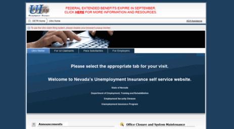 ui online login nevada