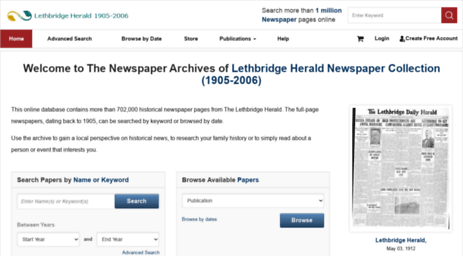 universityoflethbridge.newspaperarchive.com