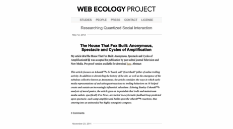 webecologyproject.org