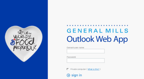 Visit Webmail.genmills.com - Outlook Web App.